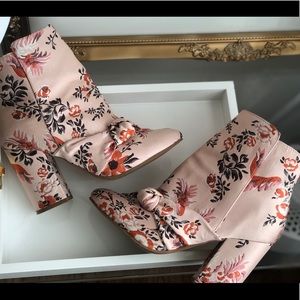 Asos Embroidered Pink Bootie